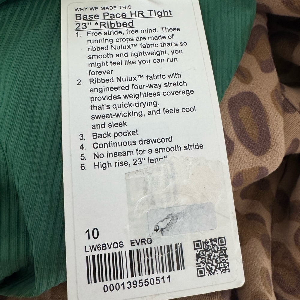 Lululemon Forest Green Base Pace HR Ribbed 23” Leggings - Picture 3 of 9